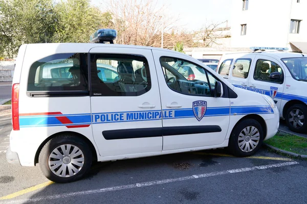 Burdeos Aquitania Francia 2021 Policía Automóviles Municipale French Municipal Police — Foto de Stock