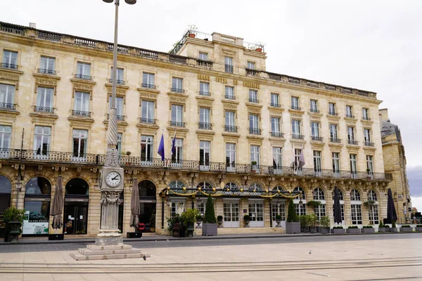 Bordeaux Aquitaine France 2021 Intercontinental Grand Hotel Starred Hotel Set — Stock Photo, Image