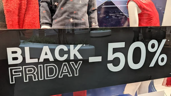 Bordeaux Aquitaine Franciaország 2021 Black Friday Banner Felirat Kereskedelmi Üzlet — Stock Fotó