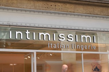 Bordeaux , Aquitaine France - 02 16 2021 : intimissimi shop logo brand and text sign front of Italian Lingerie clothing boutique