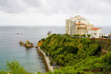 Biarritz atlantic ocean coast town in south west France clipart