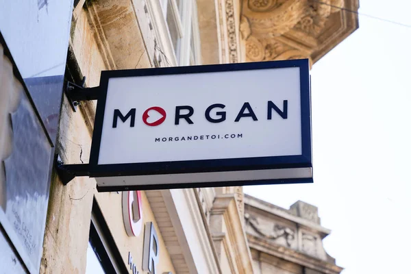 Burdeos Aquitania Francia 2021 Morgan Signo Texto Boutique Tienda Logotipo — Foto de Stock