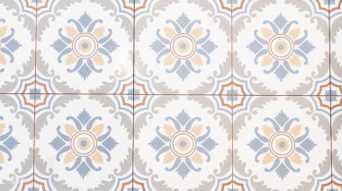 Çiçeksel Azulejo yamalı pürüzsüz desen mozaik duvar kağıdı antika arka plan geometrisi