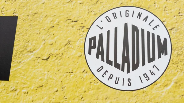 Bordeaux Aquitaine Frankrike 2021 Palladium Skylt Textbutik Och Varumärke Logotyp — Stockfoto