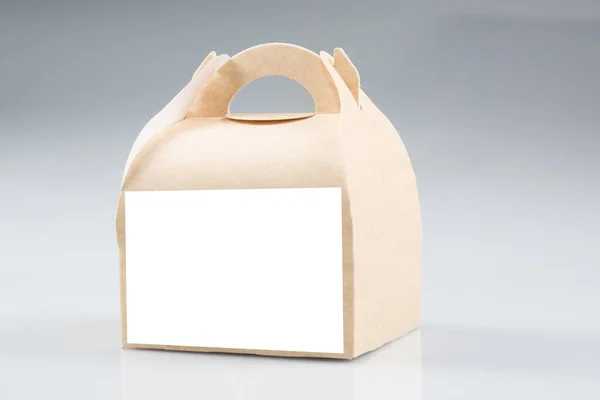 Stack Takeaway Cardboard Food Box Blanco Blanco Simulan Espacio Vacío — Foto de Stock