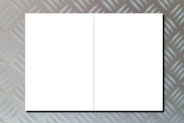 Lege Witte Blanco Papieren Rechthoek Poster Mockup Met Zachte Schaduw — Stockfoto