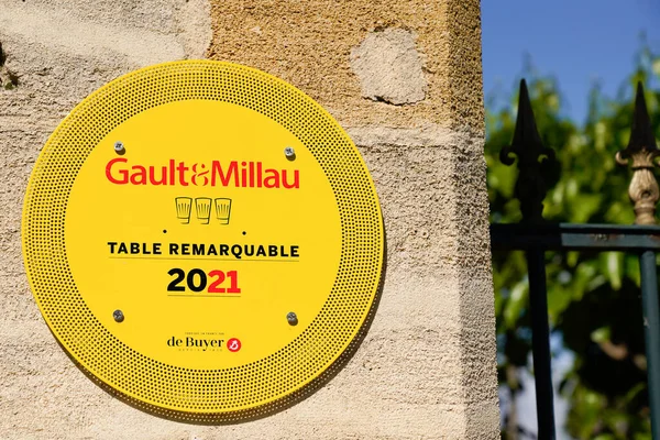 Bordeaux Aquitaine France 2021 Gault Millau Logo Metni Etkili Fransız — Stok fotoğraf