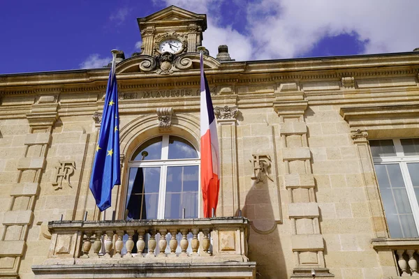 Mairie Significa Prefeitura Cidade Francesa Bouliac Com França Bandeira Europeia — Fotografia de Stock