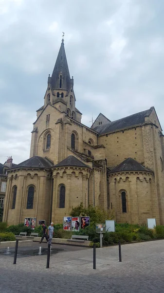 Eglise Brive Gaillarde Dans Ville Médiévale Française — Photo