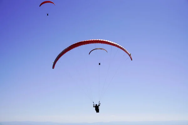 Paragliding Blue Summer Sky Puy Dome France — Stock Photo, Image