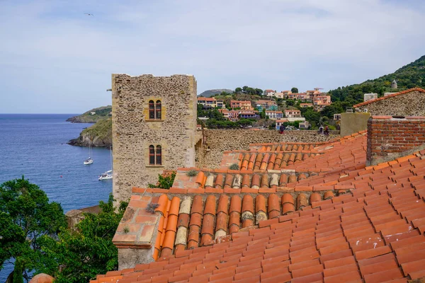 Королевский Замок Морская Гавань Городе Collioure France — стоковое фото