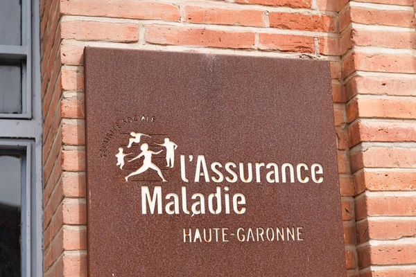 Bordeaux Aquitaine Frankrig 2021 Assurance Maladie Logo Tekst Fransk Social - Stock-foto