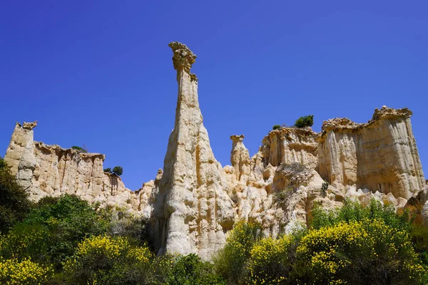 Chimeneas Piedra Caliza Sitio Panorámico Languedoc Rosellón Sur Francia Orgues — Foto de Stock