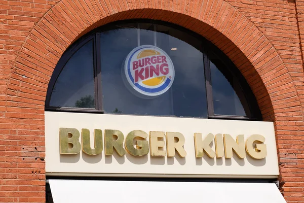 Bordeaux Aquitaine Francie 2021 Nápis Burger King Text Logo Značky — Stock fotografie