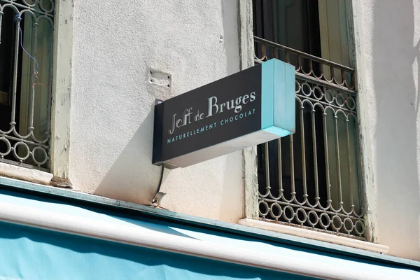Bordeaux Aquitaine France 2021 Jeff Bruges Brand Logo Text Sign — Stock Photo, Image