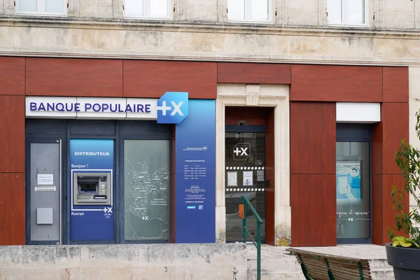 Toulouse Occitanie Francia 2021 Banque Populaire Atm Building Sign Text — Foto de Stock