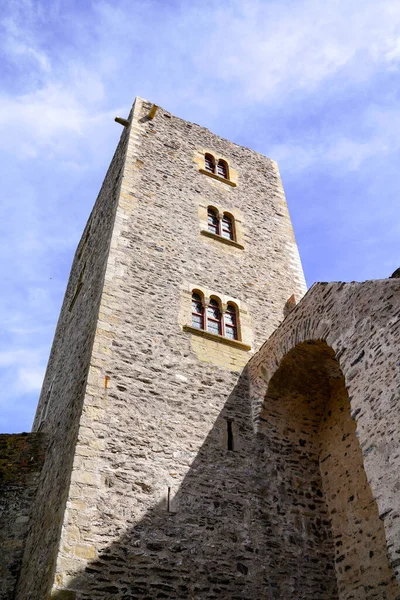 Вид Внутренний Башенный Замок Collioure France Europe — стоковое фото