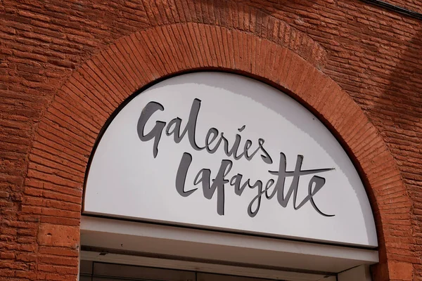 Toulouse Occitanie France 2021 Galeries Lafayette Logo Text Brand Sign — Stock Photo, Image