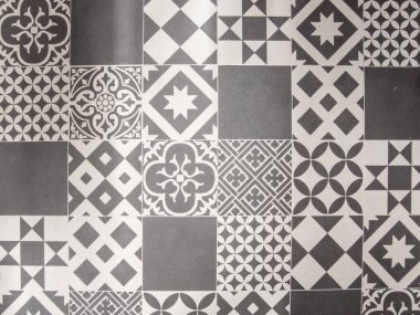 desenli Azulejo yama işi mozaik duvar kağıdı antika arka plan geometrik tasarımı