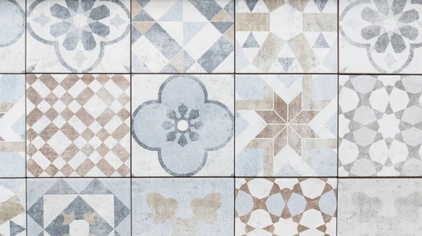 Keramik Vintage Floral Mosaic Portugiesischen Muster Azulejo Design Für Drucke — Stockfoto