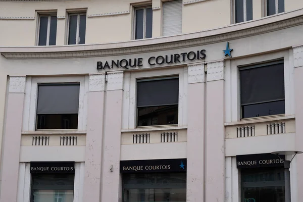 Sete Ocitanie Francia 2021 Banque Courtois Star Logo Sign Text — Foto de Stock