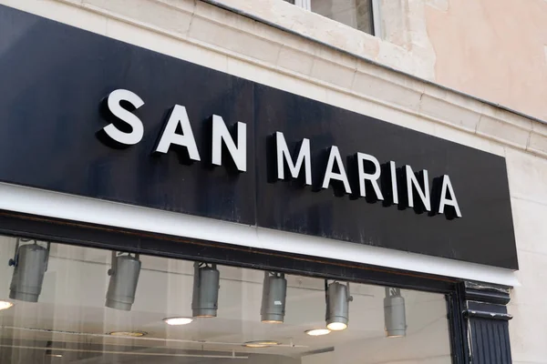 Burdeos Aquitania Francia 2021 San Marina Logo Sign Boutique Brand — Foto de Stock