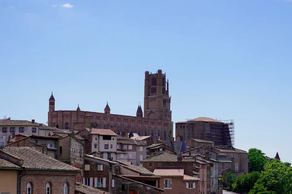 Albi Com Sua Catedral Nas Margens Tarn — Fotografia de Stock