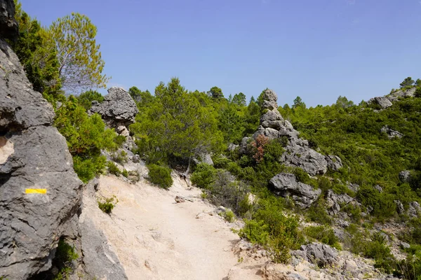 Rochas Sítio Protegido Cirque Moureze Região Francesa Herault Languedoc Roussillon — Fotografia de Stock