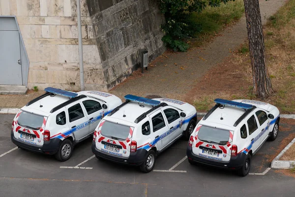 Montpellier Ocitanie France 2021 Police Duster Dacia White French Police — 스톡 사진