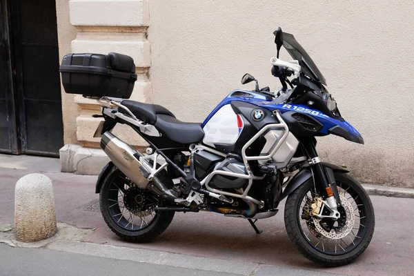 Sete Ocitanie Francia 2021 Bmw 1250 Motocicleta Aventura Estacionada Calle — Foto de Stock