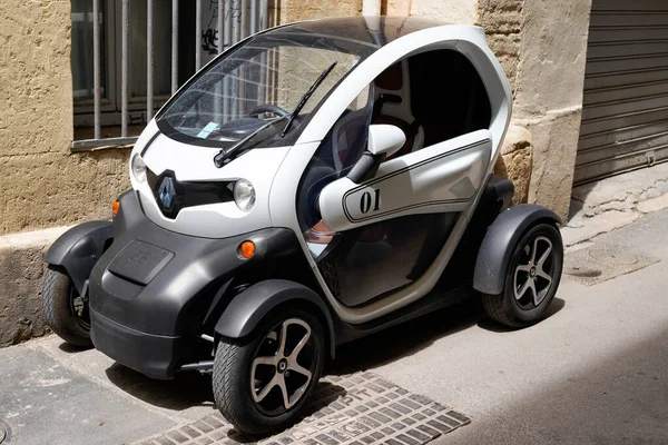 Sete Ocitanie France 2021 Renault Twizy Elektrik Konsept Kavramsal Ekolojik — Stok fotoğraf