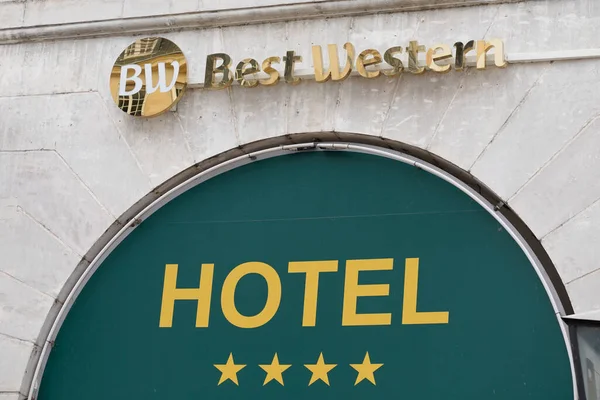 Tuluza Ocitanie Francja 2021 Best Western Hotel Znak Firmowy Tekst — Zdjęcie stockowe