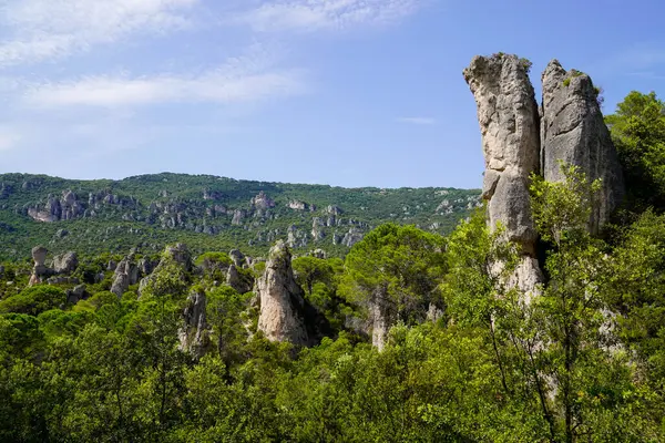 Pedras Pedra Francesa Cirque Moureze Occitanie Sul França — Fotografia de Stock