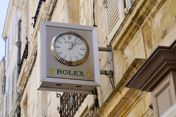 Toulouse Occitanie Francia 2021 Rolex Firma Tienda Texto Marca Logotipo —  Fotos de Stock