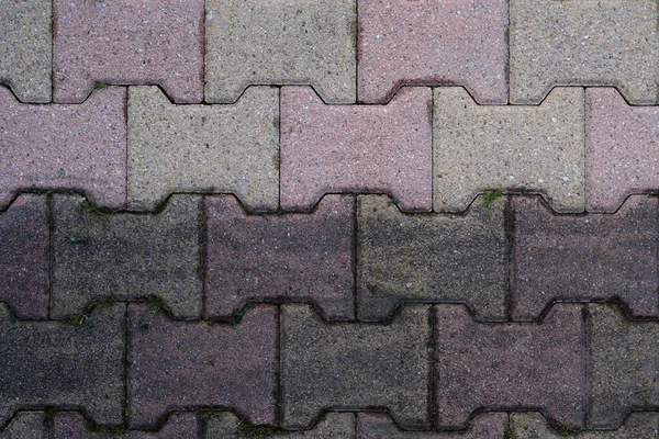 Fußbodenautoblockplatten Bürgersteig Vor Und Nach Der Reinigung Mit Hochdruckstrahl Reinigen — Stockfoto