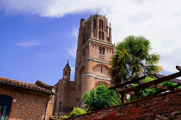 Tour Albi Cathédrale Rouge Dans Département Tarn France — Photo