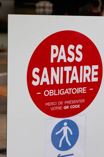 Bordeaux Aquitaine Frankrike 2021 Passera Sanitär Obligatorisk Hälso Pass För — Stockfoto