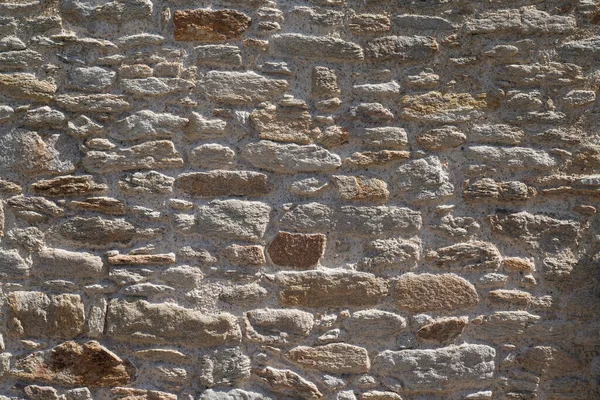 Old Weathered Stone Dark Wall Facade Medieval Brick Horizontal Grunge — Stock Photo, Image