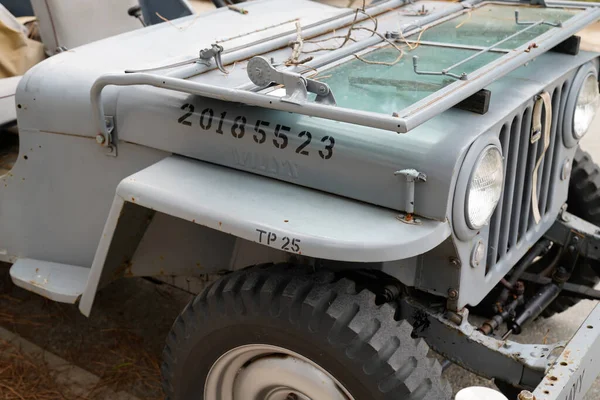 Bordeaux Akwitania Francja 2021 Jeep Military Wwii Navy American Vintage — Zdjęcie stockowe