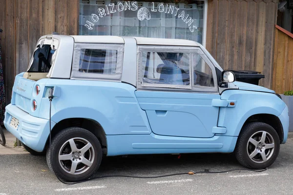 Bordéus Aquitânia França 2021 Bluesummer Carro Elétrico Com Modelo Mehari — Fotografia de Stock