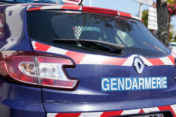 Bordéus Aquitânia França 2021 Sinal Texto Gendarmerie França Carro Significa — Fotografia de Stock