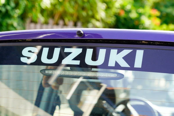 Bordeaux Aquitaine France 2021 Suzuki Imzası Japon Şirketinin Marka Logosuna — Stok fotoğraf