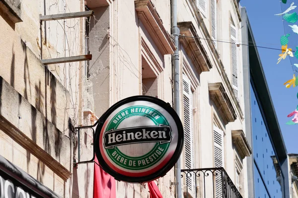 Bordeaux Akwitania Francja 2021 Znak Logo Heineken Tekst Firmowy Bladego — Zdjęcie stockowe
