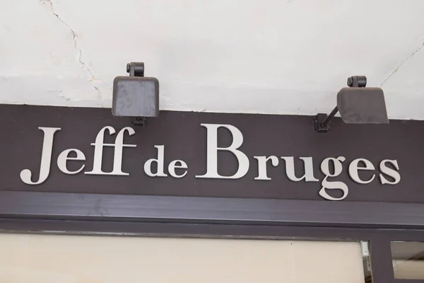 Burdeos Aquitania Francia 2021 Jeff Bruges Text Brand Logo Sign — Foto de Stock