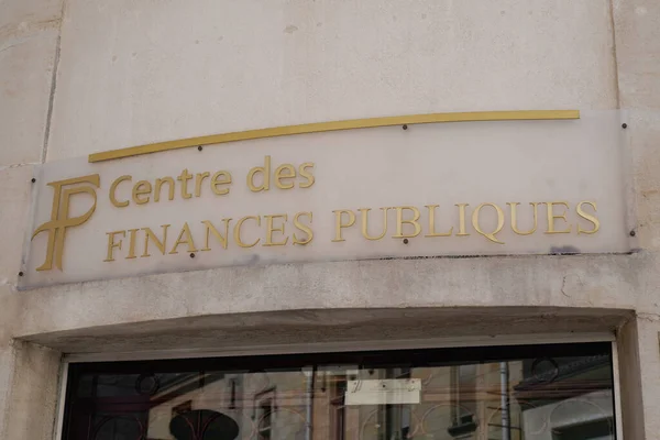 Burdeos Aquitania Francia 2021 Finanzas Publicidad Significa Finanzas Públicas Logotipo — Foto de Stock