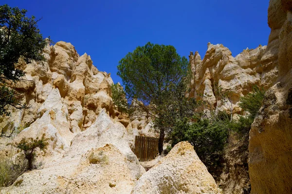 Orgues Ille Sur Tet Geology Erosion Site Formation South Languedoc — стоковое фото