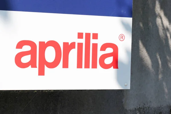 Burdeos Aquitania Francia 2021 Aprilia Brand Logo Sign Text Facade — Foto de Stock