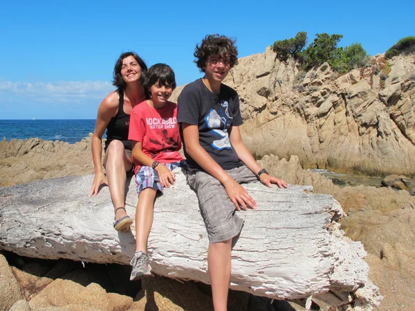 Happy family on holidays — Stock Photo, Image