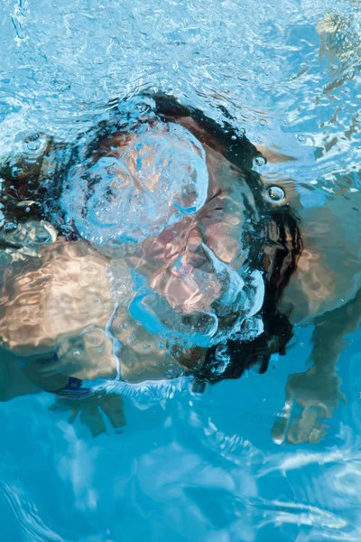 Solo en la piscina — Foto de Stock