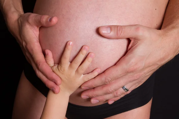 Gravid, Kvinna väntar baby — Stockfoto